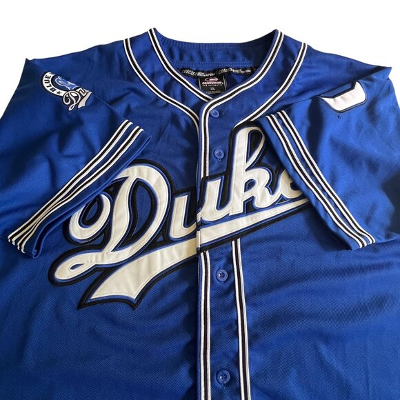 Vintage Colosseum Duke Blue Devils Baseball Jersey 2XL NCAA Retro EUC - Picture 6 of 14